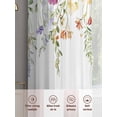 thumbnail image 6 of Sheer Curtains 84 inches Long 2 Panels Set Boho Floral Light Filtering Sheer Drapes Rod Pocket Window Curtains for Living Room/Bedroom, Watercolor Leaves Flowers, 6 of 8