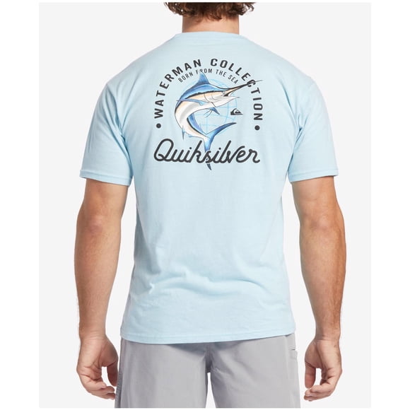 Quiksilver Mens Aquatic Logo Graphic T-Shirt, turqaqua, S
