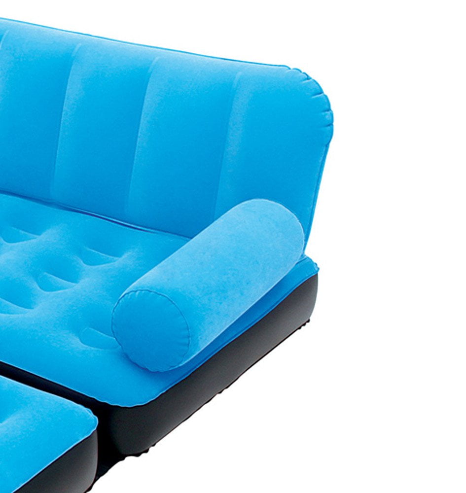 Bestway Multi Max Inflatable Air Couch Double Bed With Pump Blue Green