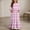 Pink, variant on ITSAME Girls Striped Maxi Dress Ruffle Short Sleeve Round Neck Loose Fit Summer Comfy Casual A-Line Dress Pink Size 5T