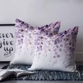 thumbnail image 2 of 14x14 Pillow Covers Set of 2, Purple Eucalyptus Throw Pillow Covers Decorative Couch Cushion Case, Spring Botanical Plant Aesthetic Microfiber Square Pillowcases for Bedroom Car Living Room, 2 of 7