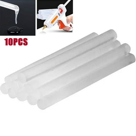 HWHCGZ 10PCS Hot Melt Strong Glue Sticks for Electric Glue Gun Craft Adhesive Tool