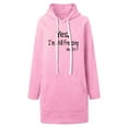 thumbnail image 4 of SwiftWear Women's "Yes I'm Still Freezing " Print Hoodie - Long Sweatshirt with Drawstring Hood & Pocket, Cozy Casual Wear Pullover Tops Pink, 4 of 4