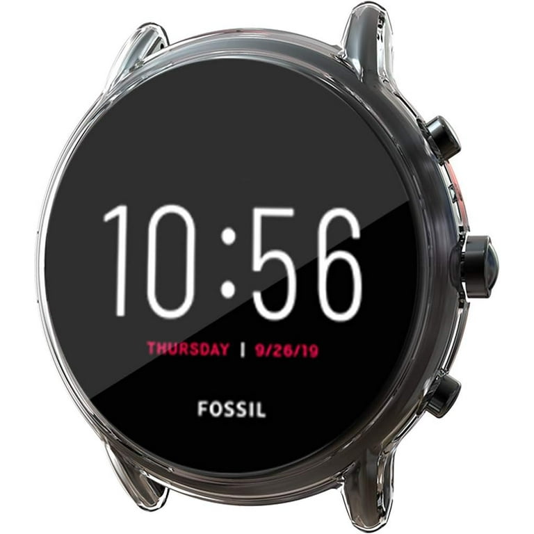 Suoman 3 Pack for Fossil Gen 5 Carlyle Case All Around Protective TPU Bumper Cover Screen Protective Case for Fossil Gen 5 Carlyle Smartwatch Clear Clear Clear Not Fit for Fossil Gen 6 5E Walmart
