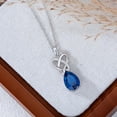 thumbnail image 3 of LONAGO Celtic Knot Birthstone Necklace for Women 925 Sterling Silver Teardrop Birthstone Necklace Irish Love Knot Pendant Jewelry Gifts for Wife Girlfriend, 3 of 10