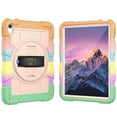 thumbnail image 6 of Dteck Case for iPad 10th Generation 10.9" 2022, Military Grade Shockproof Silicone Protective Cover for iPad 10th Gen 10.9 Inch Rotatable Stand with Handle Holder Shoulder Strap Cover,Rainbow Rosegold, 6 of 8