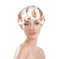thumbnail image 2 of Conch Shell No.J926 Shower Cap, Reusable Bath Hair Hat for all Hair Lengths Hair Cover with Elastic Band Double Waterproof Layers Bathing Hat, 2 of 5