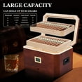 thumbnail image 3 of Cigar Humidor, Cedar Wood Humidor Cigar Box, Glass Top Desktop Humidor with Front Hygrometer and Cigar Accessories, up to 80 Cigars with Cedar Wood Tray, Cigar Gifts for Men, 3 of 7