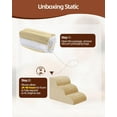 thumbnail image 6 of Dog Stairs Curved Ramp for Small Dogs 19.5" H, 4-Step Pet Stairs for Couch Bed with High Density Foam, Dog Slope Stairs with Durable Non-Slip Bottom Khaki, 6 of 12