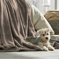 thumbnail image 2 of Bare Home Luxurious Ultra Soft Premium Microplush Fleece Blanket, Throw, Taupe, 2 of 5