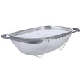 thumbnail image 2 of Over the Sink Colander Strainer Basket Stainless Steel, for Kitchen Sink with Rubber Grip, Fine Mesh, Large Kitchen Gadgets Tools, Expandable, Clearance Home Kitchen Essentials(L), 2 of 9
