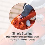 Husqvarna 125B Gas Leaf Blower Handheld - 28cc 2-Cycle, 470 CFM, 170 MPH, Orange