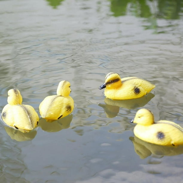 Adorno de Piscina de Estanque de Estanque de Disuasión de Jardín de Señuelo de Pato Flotante de 4 Piezas Macarena Decorativo flotante de patos