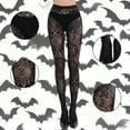 thumbnail image 4 of Women Pantyhose Halloween Stockings Hosiery Fishnet Sheer Pantyhose Breathable Hollow Out Womens Tights, 4 of 4