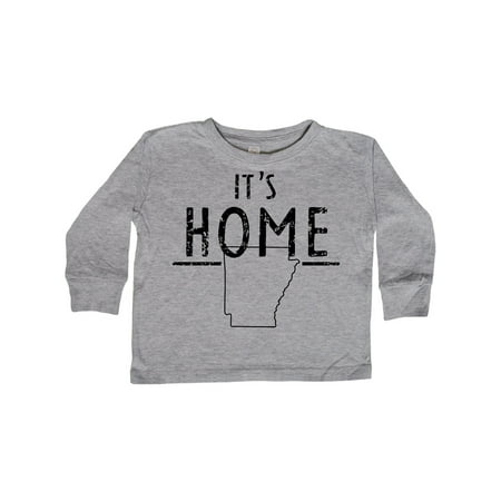

Inktastic It s Home- State of Arkansas Outline Distressed Text Gift Toddler Boy or Toddler Girl Long Sleeve T-Shirt