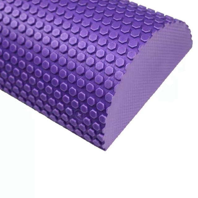 ziyahi Rouleau en Mousse Demi-Rond Massage Yoga Pilates Entraînement Physique Rouleau en Mousse Demi-Rond Yoga d'Équilibre Noir 30cm