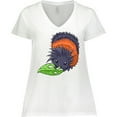 thumbnail image 3 of Inktastic Wooly bear caterpillar- cute baby insect Women's Plus Size V-Neck T-Shirt, 3 of 5