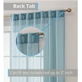 thumbnail image 3 of THD Scarlett Semi Sheer Pocket Top & Back Tab Lightweight Window Curtains Drapery Panels, 2 Panels, 3 of 4