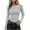 Gray, variant on Women's Long Sleeve Crewneck Slim Fit Basic Tee Casual Solid Stretch T-Shirt Daily Wear Layering Top