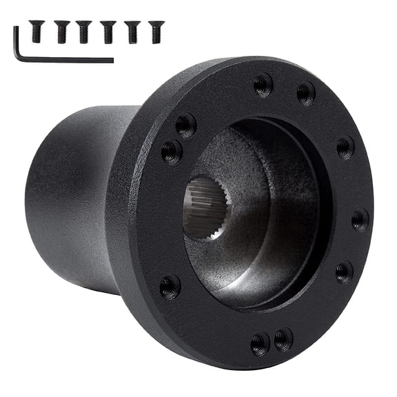 LOSCHEN Golf Cart Steering Wheel Adapter for EZGO TXT & RXV, 5/6 Hole Replacement Adapter (Black)