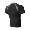 thumbnail image 3 of Mens Gym T-Shirts M-4X Big & Tall Short Sleeve Stretchy Slim Tees Tops Plus Size Pullover Crewneck Raglan Athletic Workout Running T Shirts, 3 of 3