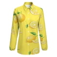 thumbnail image 4 of Lemons on Yellow Long Sleeve Blouse Woman Streetwear Casual Shirts Summer Oversize Woman Streetwear Clothing Birthday Present, 4 of 7