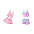 thumbnail image 1 of (2-Pack) Rinsvye Girls Cute Swimsuit For Kids Bathing Suit Two Piece Tankini Rash Guard Sets Beach Pool Summer Vacation Wear, 1 of 4