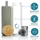 thumbnail image 3 of Botella infusora de té Pure Zen, botella de vidrio aislante para té de hojas sueltas, vaso de té con infusor, taza de viaje portátil para agua infundida, termo difusor de té para llevar, 15 onzas, 3 of 7