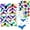 Blue, variant on vlrwzc Fluorescent 3D Bat Wall Stickers Halloween Scary Party Decorations