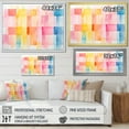 thumbnail image 4 of Designart "Pastel Shades in Cubic Patterns III" Abstract Framed Wall Art Decor - Modern Colorful Abstract Geometric Entryway Framed Wall Art, 4 of 6