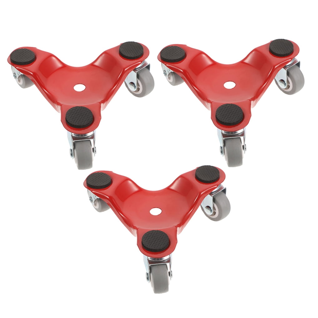 UPOUART 3Pcs Metal Furniture Mover Dollies Red for Moving Furniture At Home