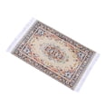 thumbnail image 2 of MERIGLARE 1/6 1/12 Woven Rug Miniature Floor Area Rug Simulation Life Scene Mini Turkish Mat Dollhouse Floor Covering for Bedroom Decor Yellow, 2 of 8
