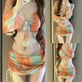 thumbnail image 4 of ZPAQI Push Up Swimsuits with Cover Up and Beach Skirt 4 Pieces Bathing Suit for Women, 4 of 16