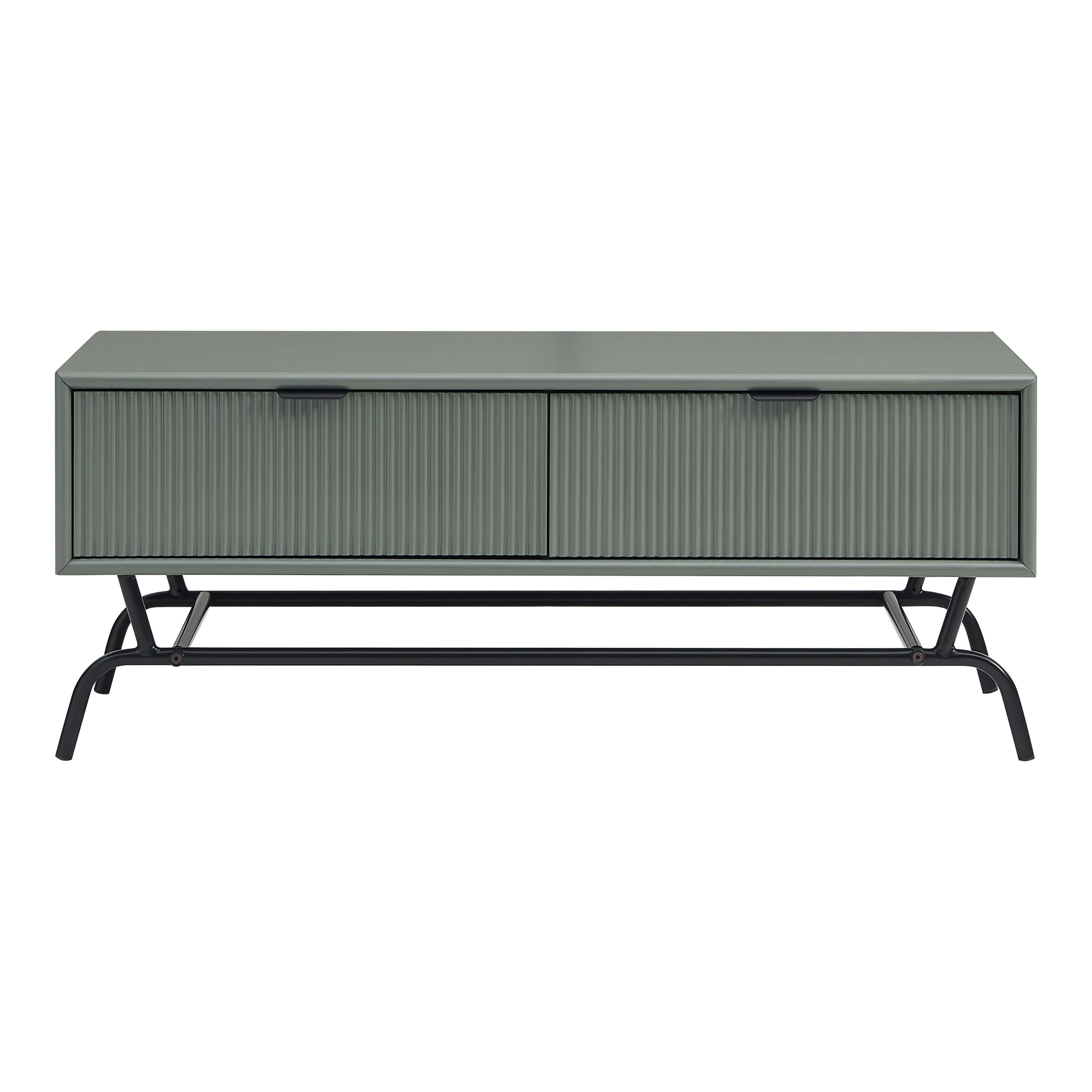 Furniture of America Estee 2-Drawer Wood Sage Green Coffee Table