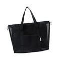 thumbnail image 1 of Bolsas de playa de malla de gran capacidad con compartimentos, impermeables, portátiles, para llevar al hombro. Negro, 1 of 9