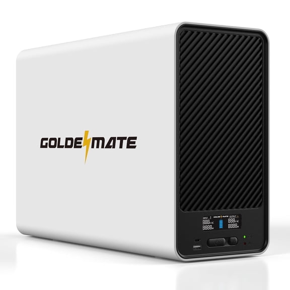 GOLDENMATE 1500VA/1000W Lithium UPS Battery Backup and Surge Protector, Backup Battery Power Supply with LiFePO4 Batteries(296Wh), AVR, Line Interactive Sinewave UPS System, 8 Outlets, LCD Display