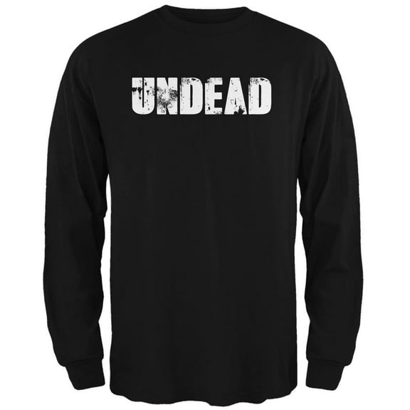 Halloween Undead Black Adult Long Sleeve T-Shirt - Large