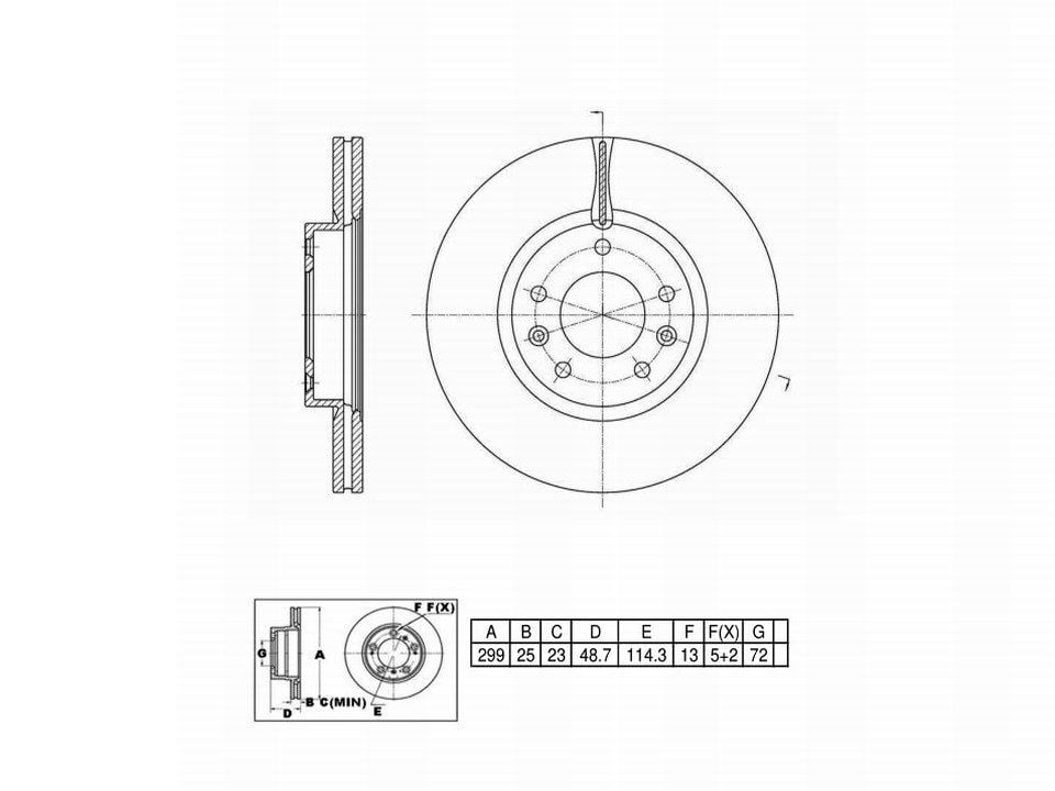 Winstop Brake Rotor, Front WS246077, Ford Fusion 2012-2006