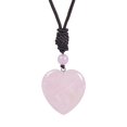 thumbnail image 1 of Nvzi Collar con colgante hecho a mano adecuado para hombres y mujeres, collar de piedra natural vintage, collar con colgante de piedra natural con forma de corazón de melocotón tejido a mano (rosa), 1 of 5