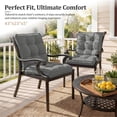 thumbnail image 6 of Kimunuk Outdoor Chair Cushions Set of 1, 43 x 23 x 5 in Non Slip Porch Swing Cushion Seat Back Cushions with Ties for Indoor Patio Rocking Chair, Light Grey, 6 of 8