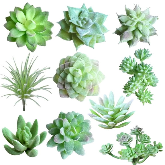 Kabuer Artificial Succulents, Versatile Faux Plants for Crafts, Party Decor, and More, Set of 11