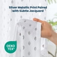 thumbnail image 5 of Sleep Zone Jacquard Semi Sheer Curtains 52×84in White, Silver Leaf Polka Pattern Pack of 2, 5 of 6