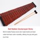 thumbnail image 3 of Yuarrent Pack of 2 Bell Mallets Sticks with Bass Energy Hand Drumsticks Percussion Handle Hammers Musical Wood Chime Type3 NO3 Yuarrent OD022333-00, 3 of 6
