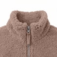 thumbnail image 3 of Fengqque Women’s Full‑Zip Sherpa Jacket Long Sleeve Cozy Teddy Warm Casual Outerwear with Pockets for 2026 Fall Winter Daily Wear, 3 of 4