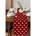 thumbnail image 2 of 4th of July Table Runner, Washable Cotton Linen Table Runners 90 Inches Long, Vintage Independence Day Red Star Dresser Scarf Runner for Dining/Coffee/Kitchen/Hallway Tables 13.8''''x90'''', 2 of 7