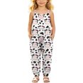 thumbnail image 2 of Auroural Clothes Toddler Girls Overalls Toddler Girls Kids Cow Printing Jumpsuit Strap Romper Outfits Clothes with Pockets, 2 of 8