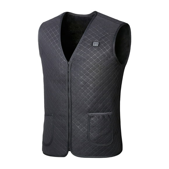 Yeacher Gilet Chauffant Électrique avec 5 Zones de Chauffage Gilet Chauffant d'Hiver Veste Chauffante USB Vêtements Chauds Électriques 3 Températures Réglables pour Hommes Femmes Extérieur Course Cyclisme Vélo Conduite Randonnée