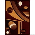 thumbnail image 2 of Allstar Burgundy Abstract Modern Area Carpet Rug (3' 9" x 5' 1"), 2 of 5