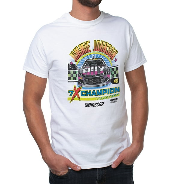 DelSol Camiseta (L) Camiseta NASCAR Classic Crew para hombre - Jimmie Johnson - 9 Blanco 1 Pc DelSol DelSol Camiseta (L) 1 Pc