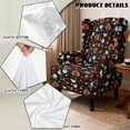 thumbnail image 5 of HUIACONG Thanksgiving Turkey Pumpkin Maple Print 2-Piece Wingback Chair Slipcovers, Full Elastic Hem Soft Wrinkle Resistant High Stretch Fabric, Easy Install Washable Furniture, 5 of 7